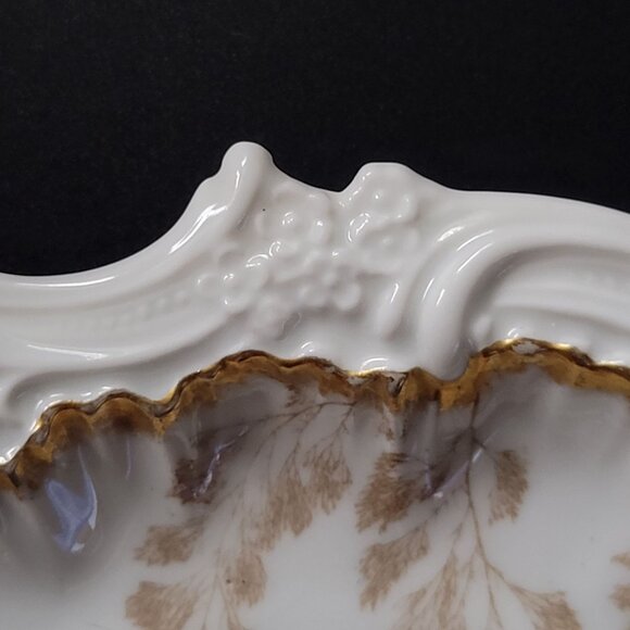 Antique Tressemanes & Vogt Limoges France Hand Painted Fish Plate - Picture 6 of 9